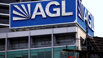 AGL building sign symbolizing off-peak EV charging savings in Australia