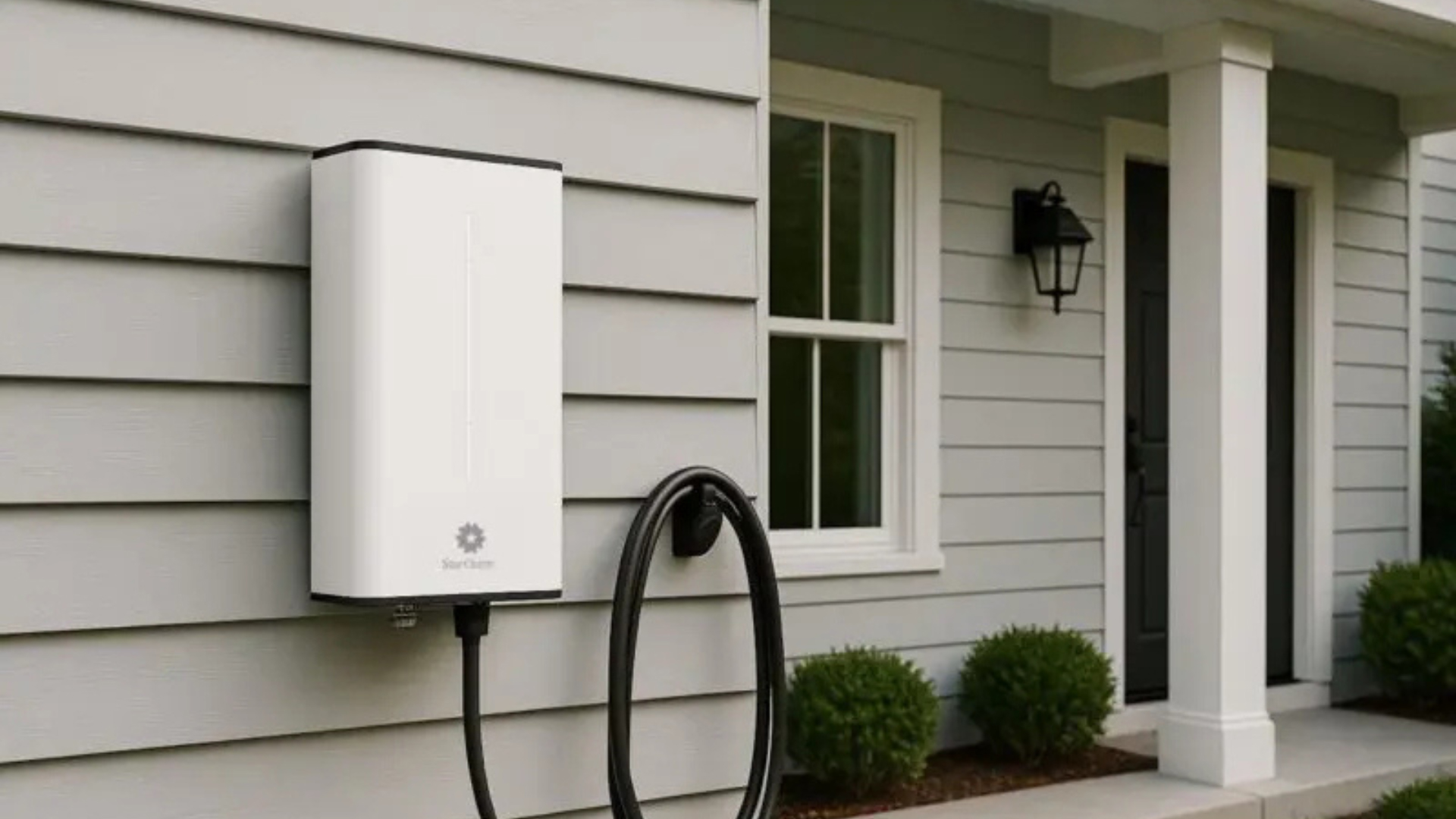 StarCharge Halo EV charger installed on home wall in Australia